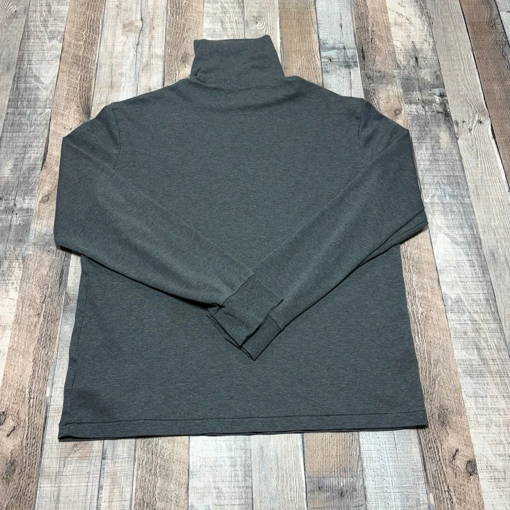Polo Ralph Lauren Turtleneck Shirt Men's Medium Gray Long Sleeve Flesh Pony